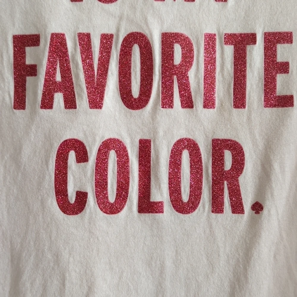 ❌SOLD❌Kate Spade GLITTER IS MY FAVORITE COLOR Tee - Picture 3 of 7